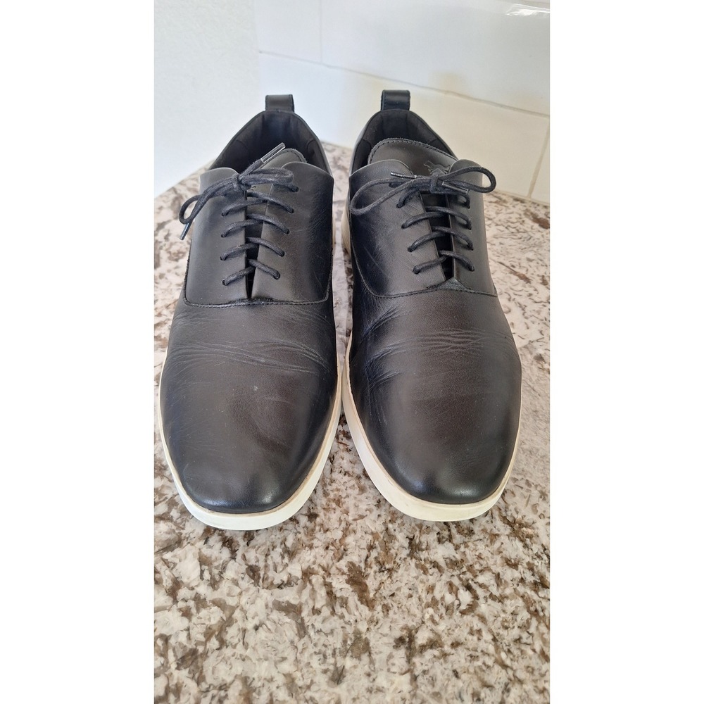 Wolf & Shepherd Crossover Oxford Mens 10 Black Leather Hybrid Dress Shoe